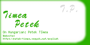 timea petek business card